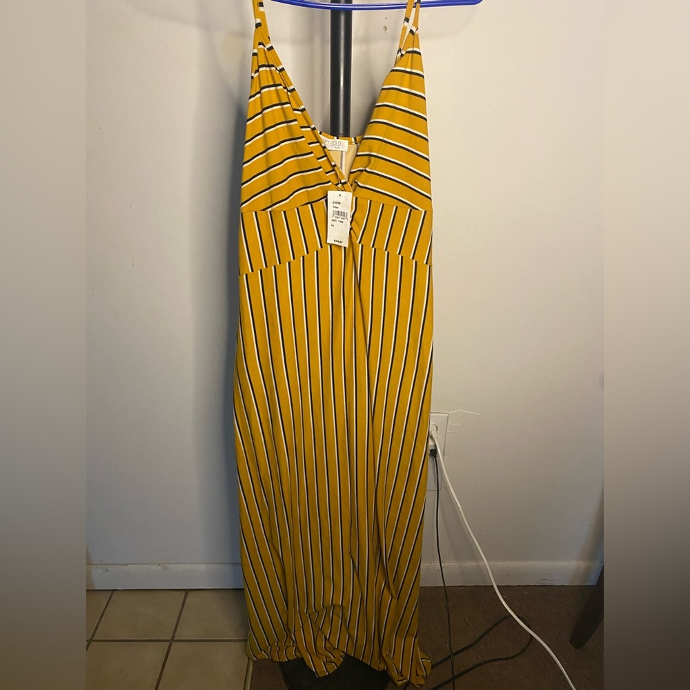 Yellow maxi dress